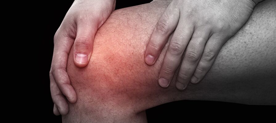 Inflammation and discomfort in the knee when suffering from gonorrhea